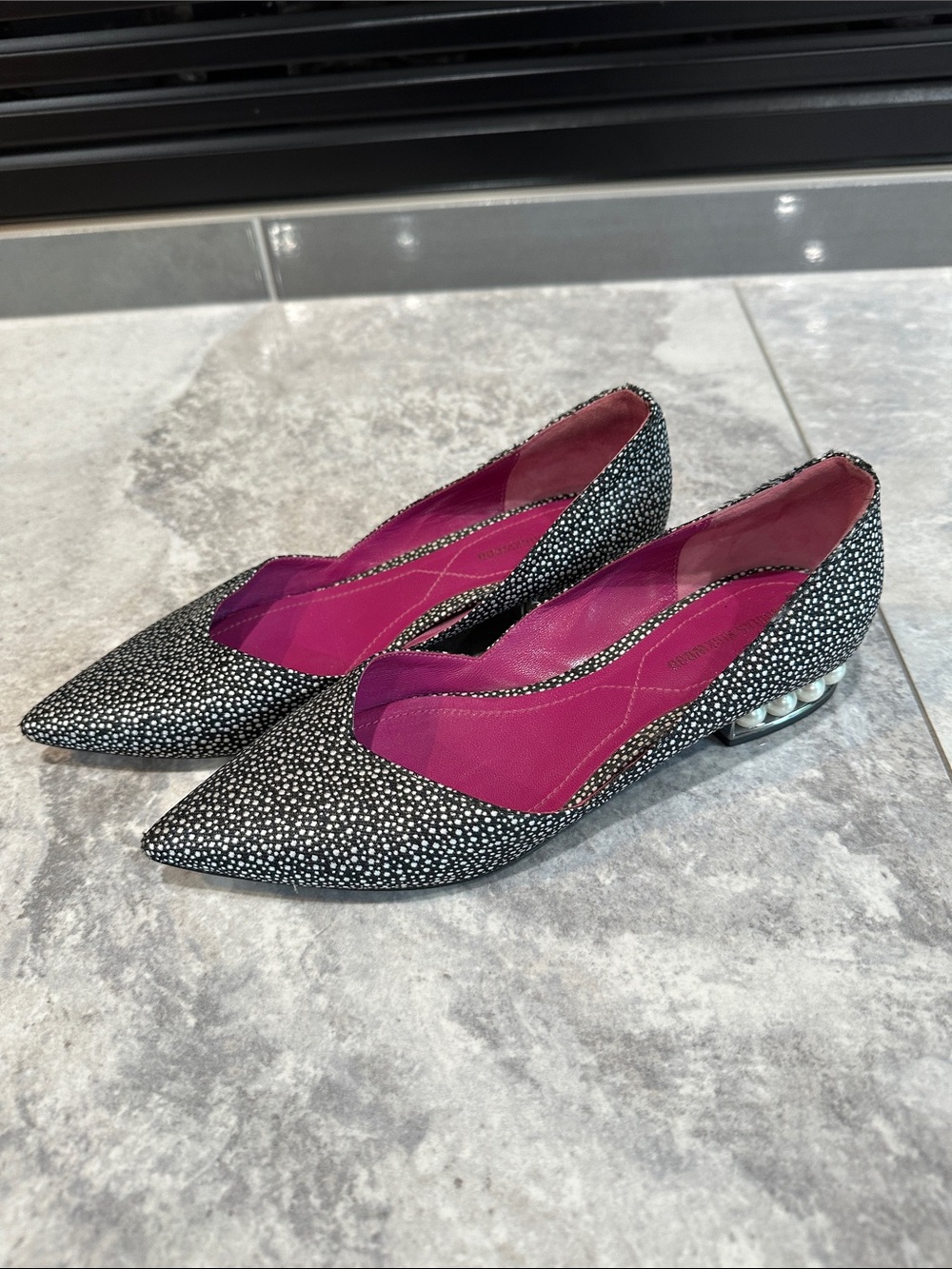 Nicholas Kirkwood orsay shoes w pearl detail